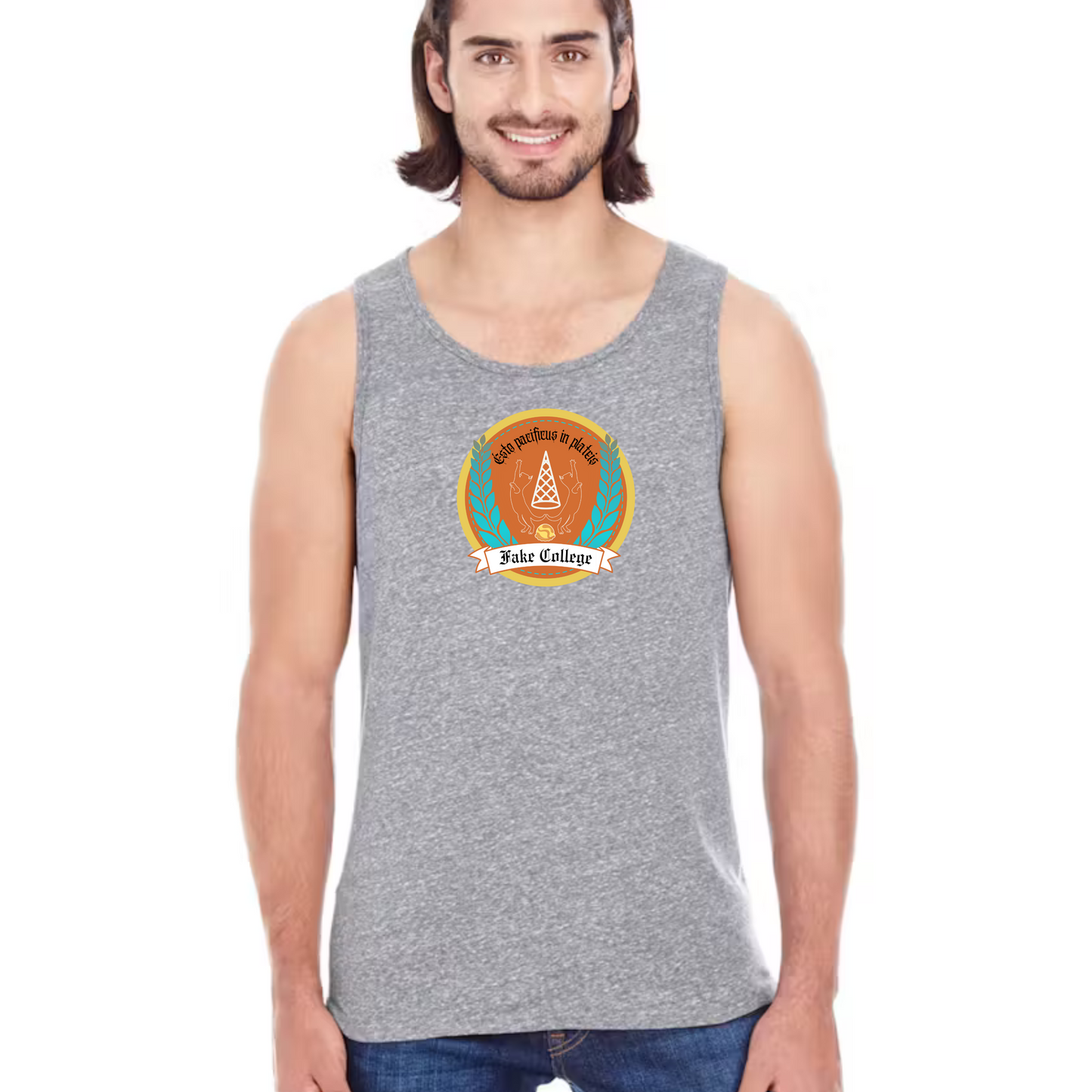 Fake College Crest Men's Tank