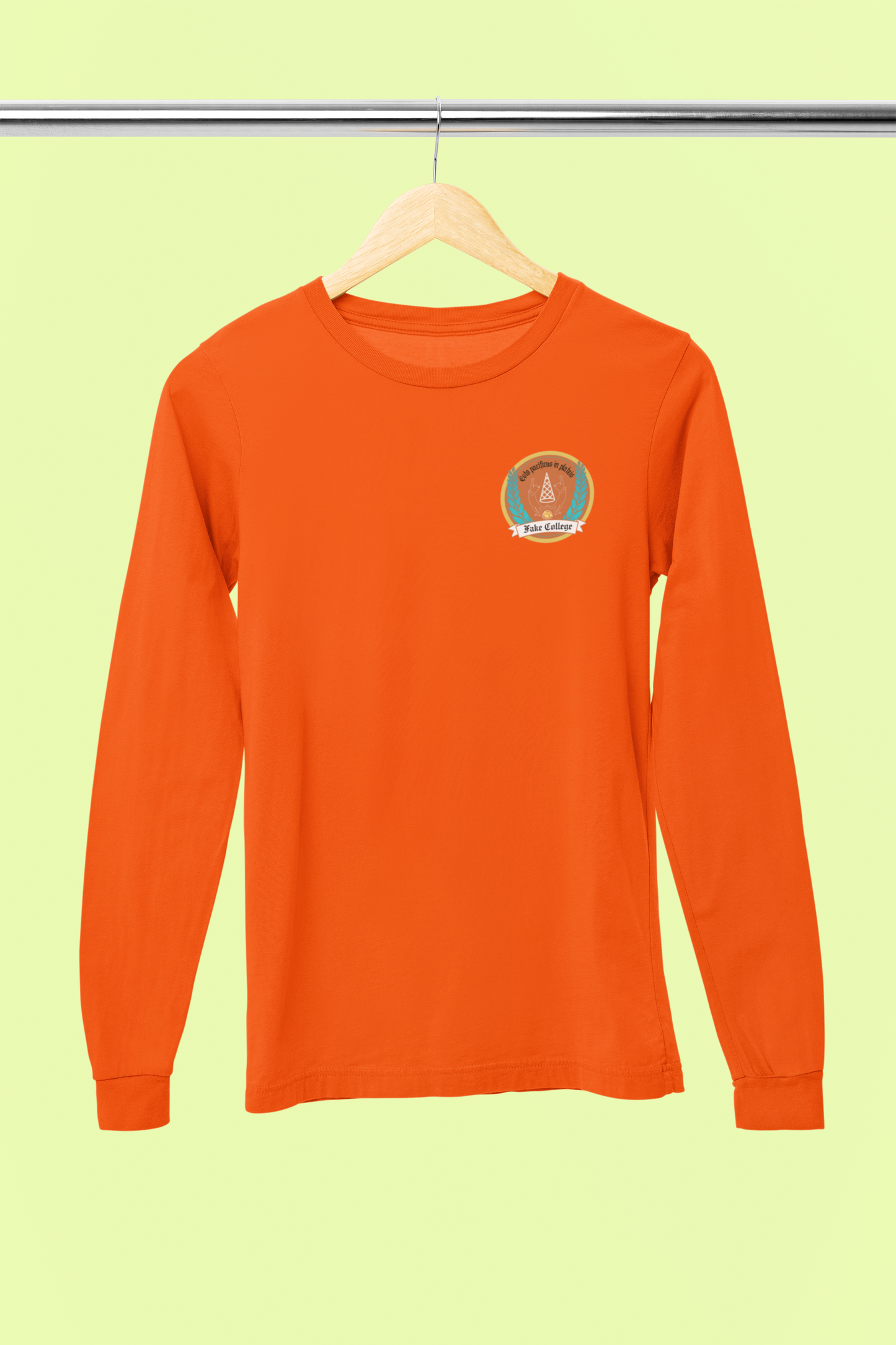 Fake College Chest Crest Long Sleeve