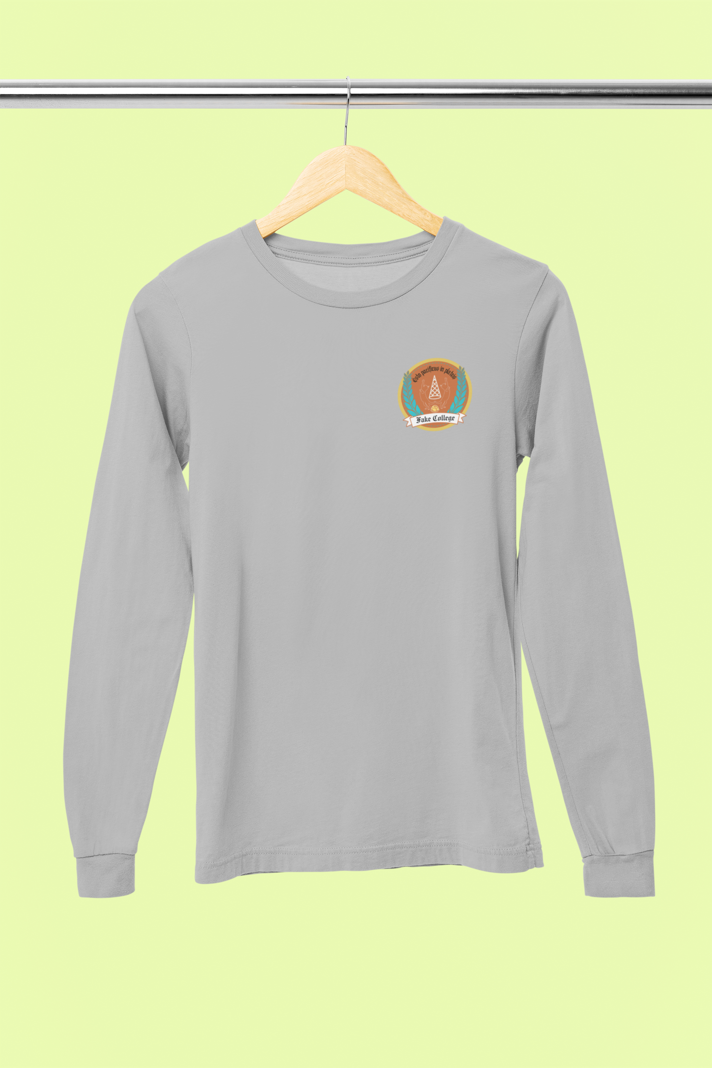 Fake College Chest Crest Long Sleeve