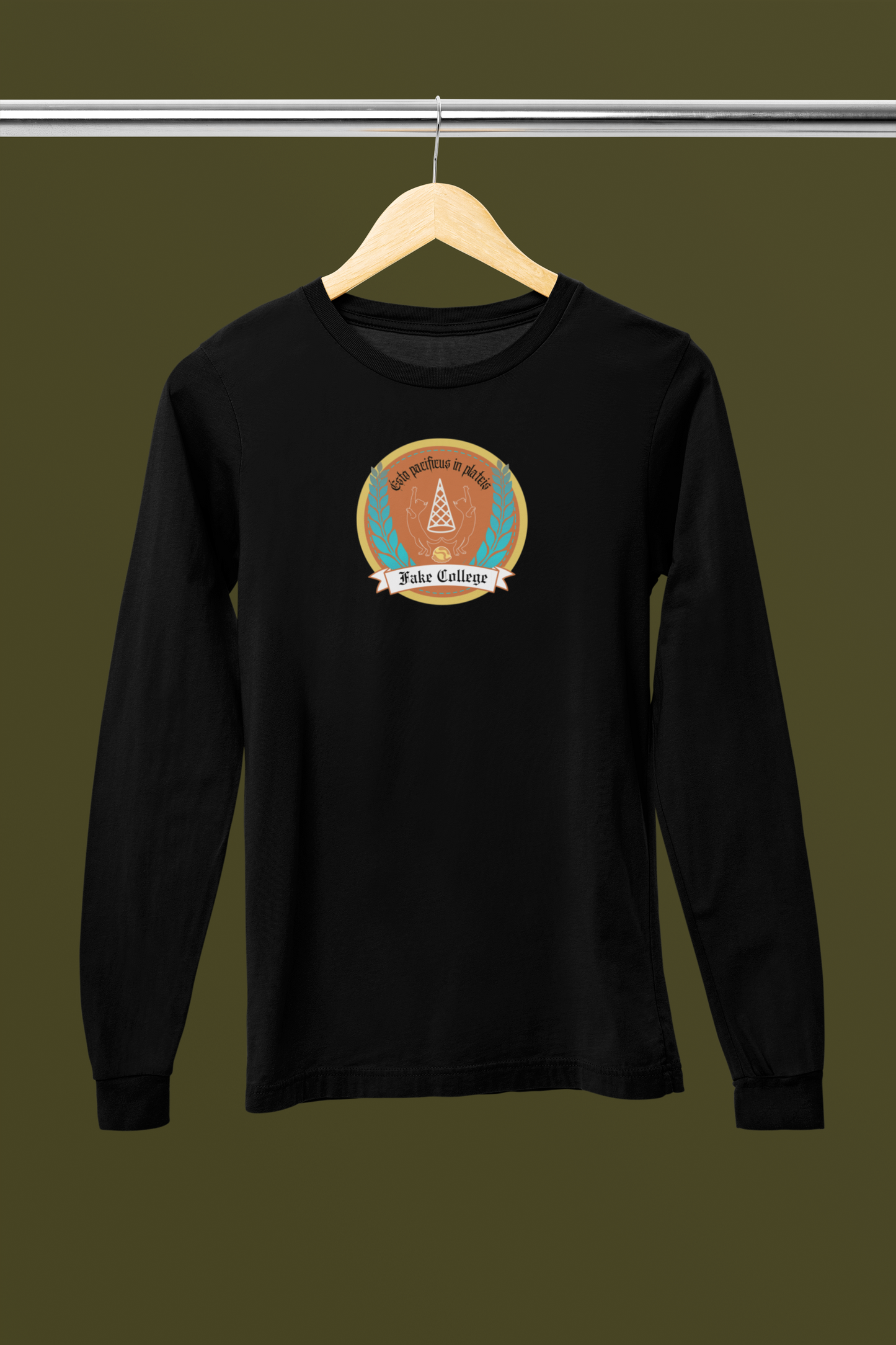 Fake College Crest Long Sleeve