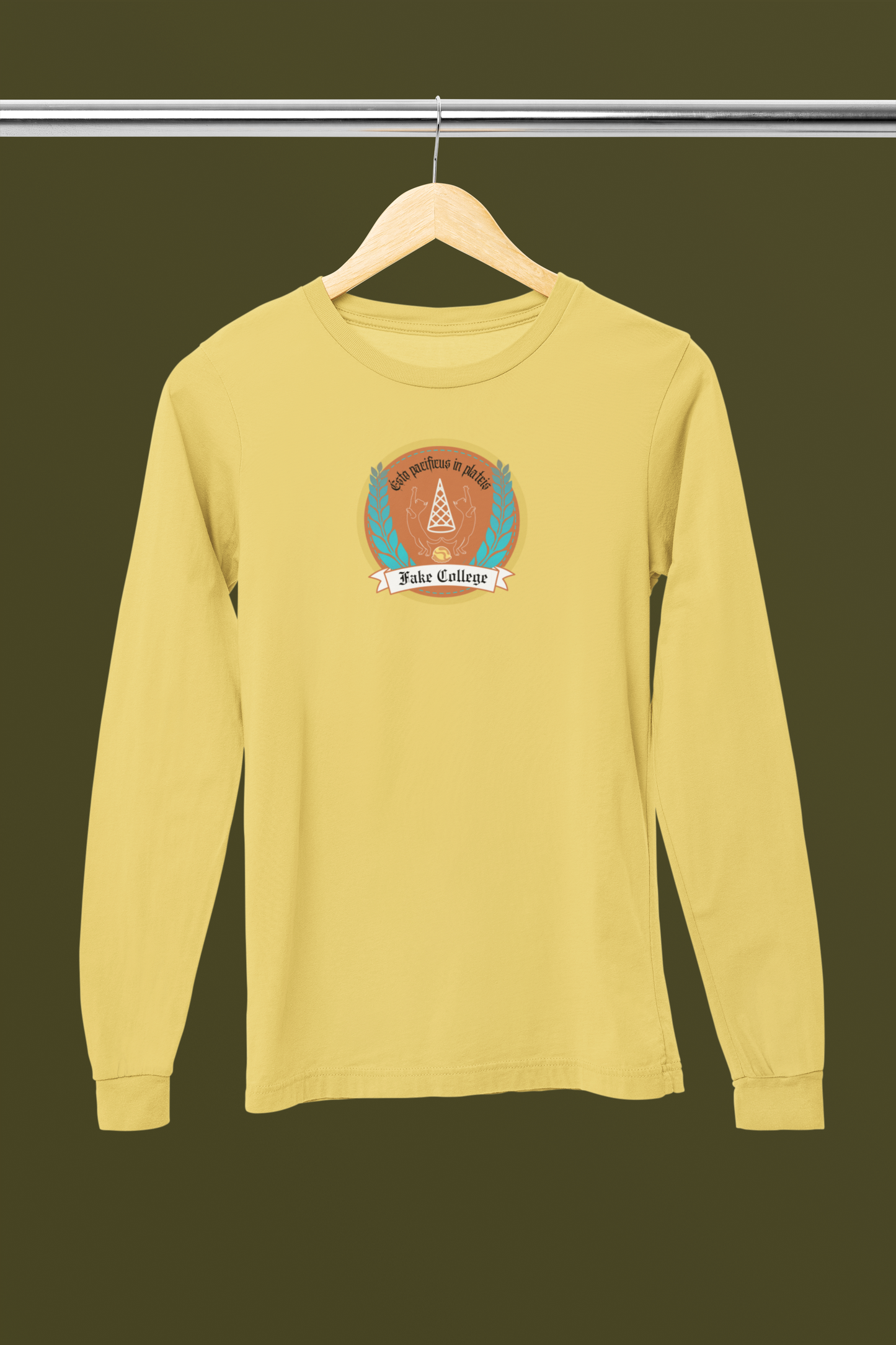 Fake College Crest Long Sleeve