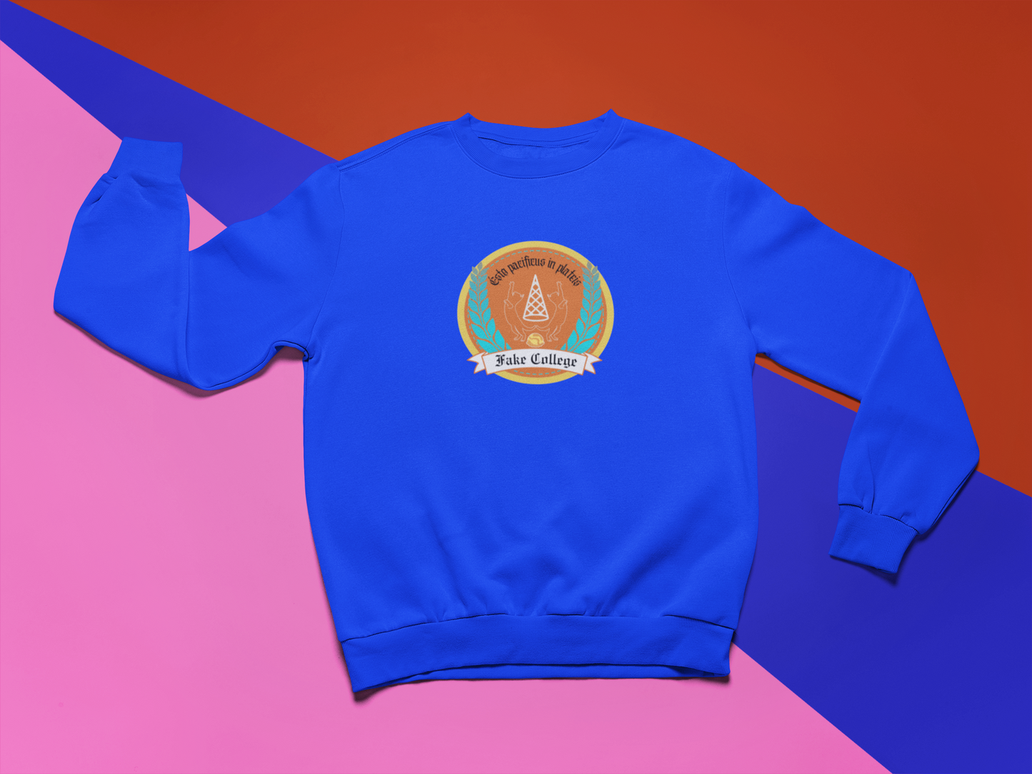 Fake College Crest Crewneck