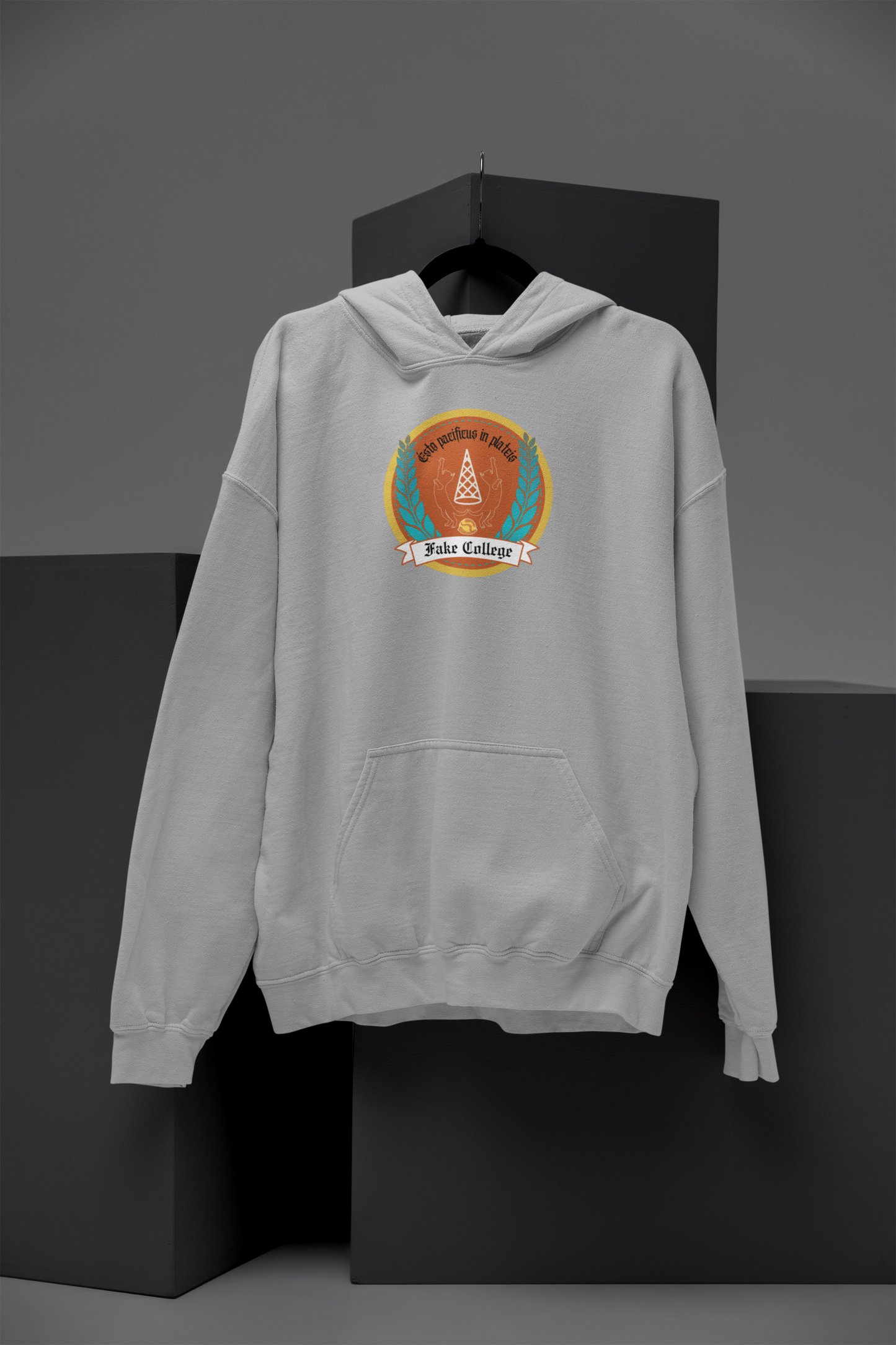 Fake College Crest Hoodie