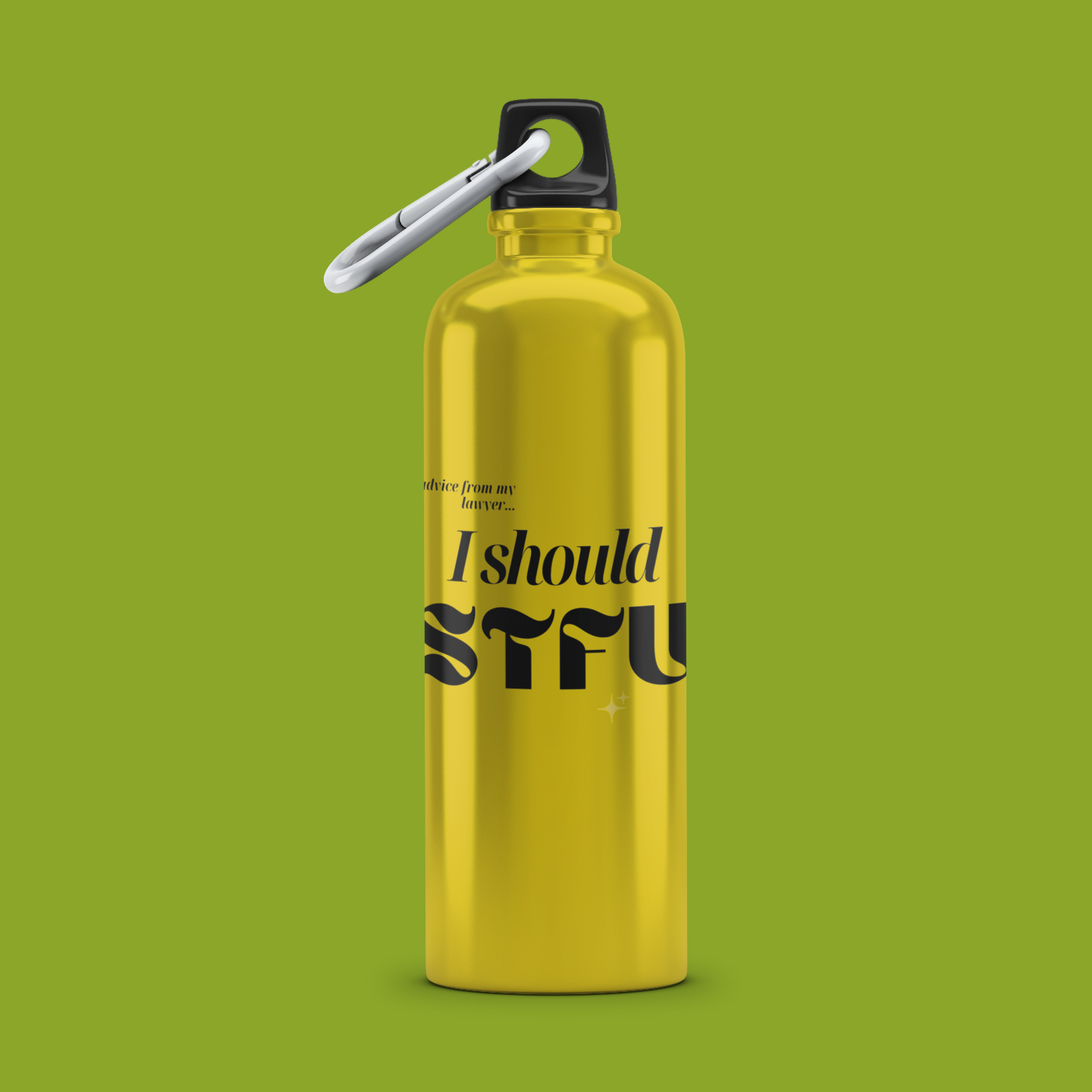 I Should STFU Aluminum Water Bottle
