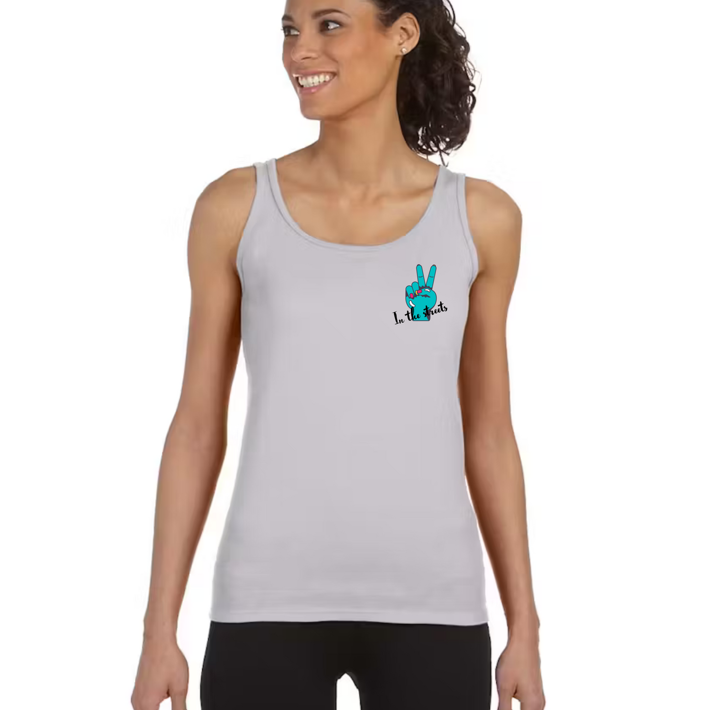 Peace in the Streets Women's Fitted Tank