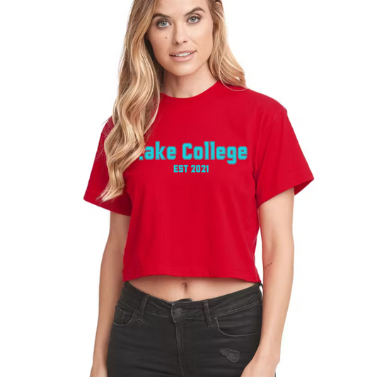 Fake College Crop Top