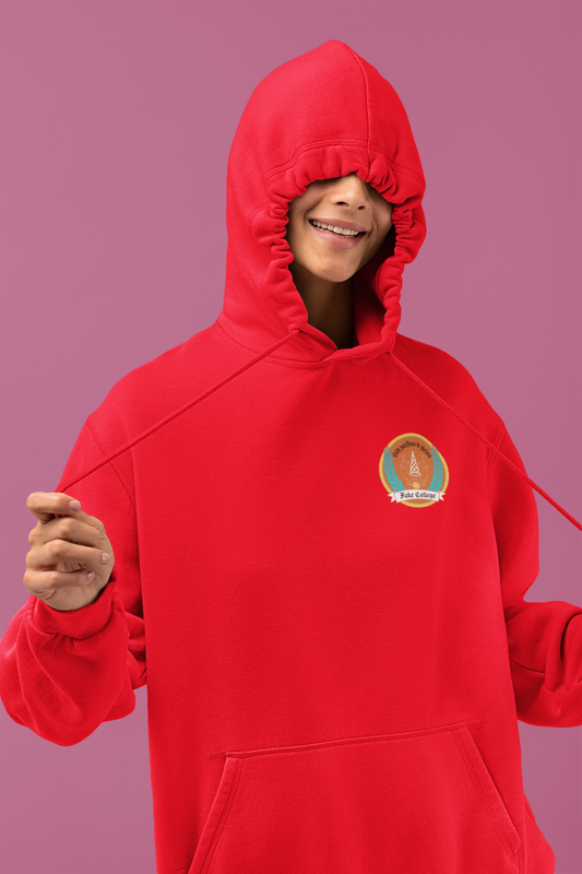 Fake College Chest Crest Hoodie