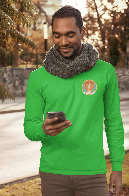 Fake College Chest Crest Long Sleeve