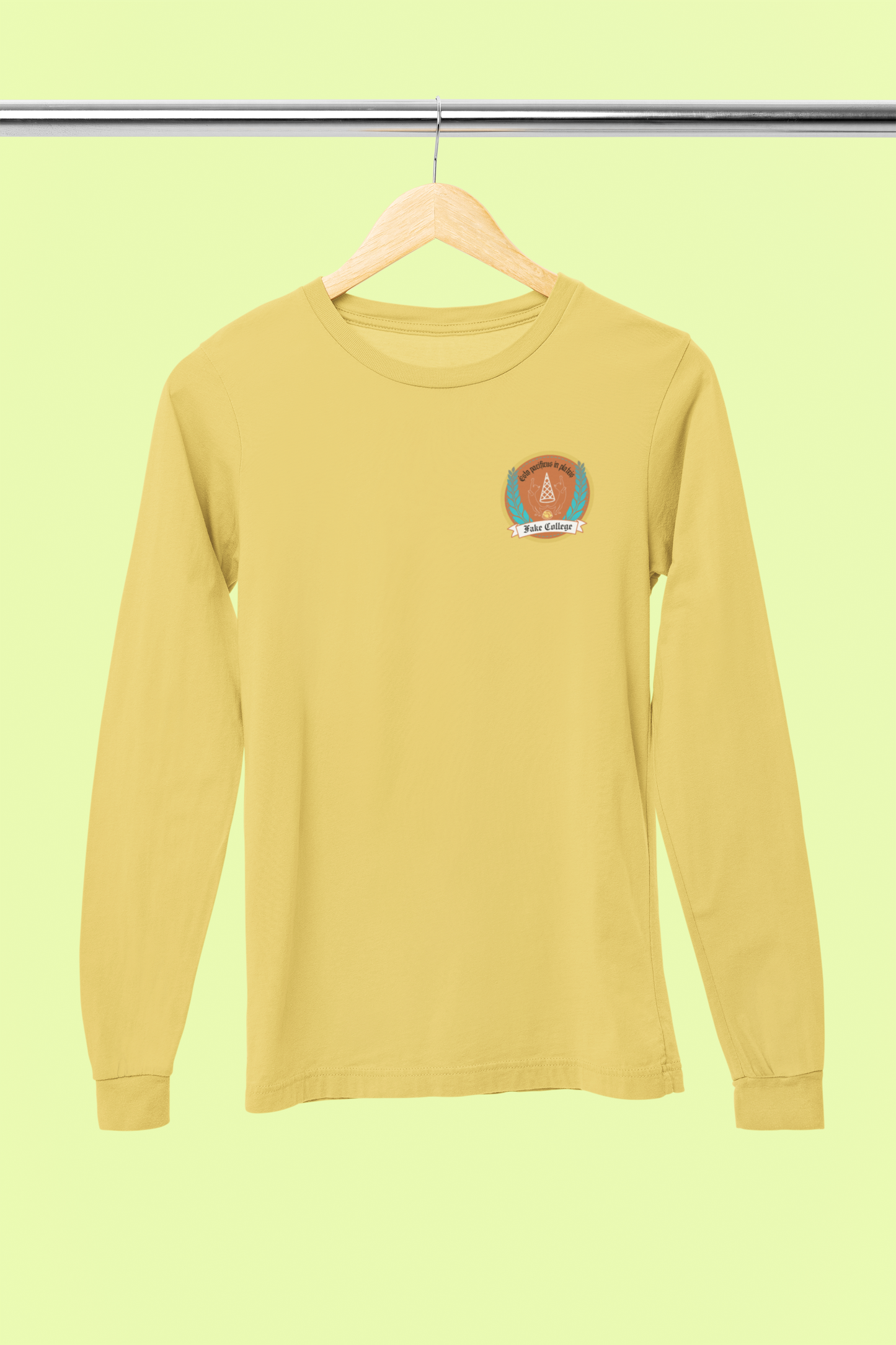 Fake College Chest Crest Long Sleeve