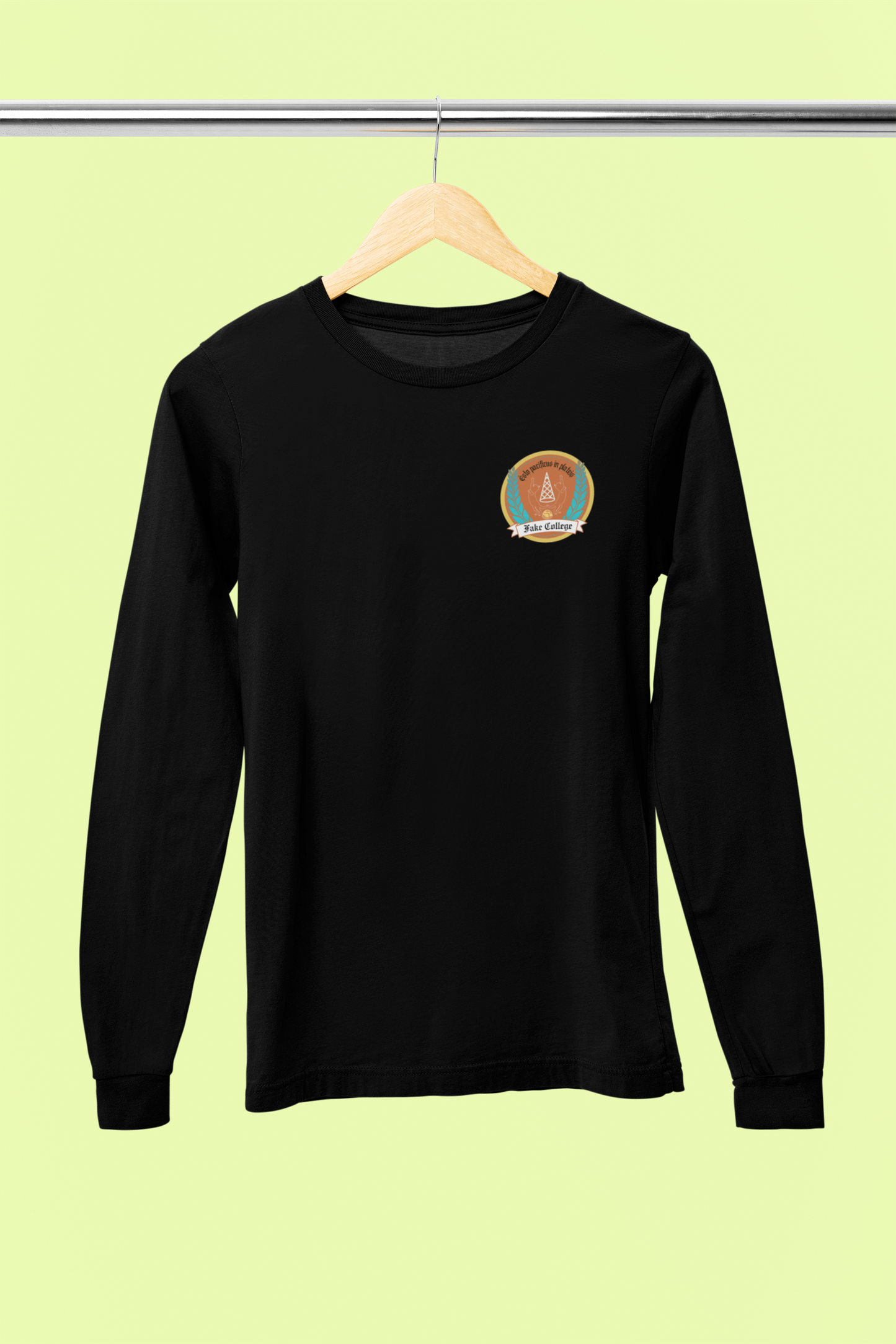 Fake College Chest Crest Long Sleeve