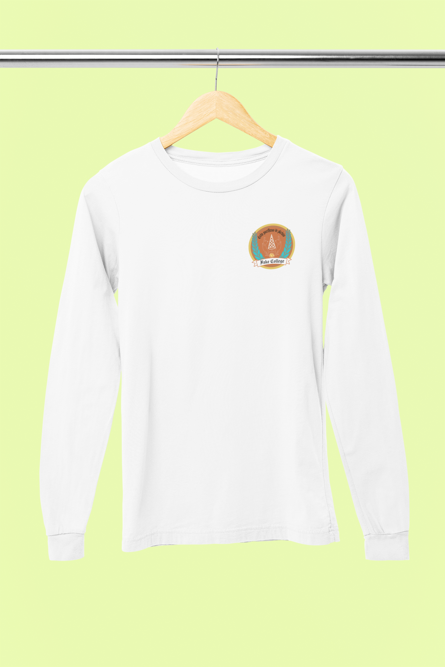 Fake College Chest Crest Long Sleeve