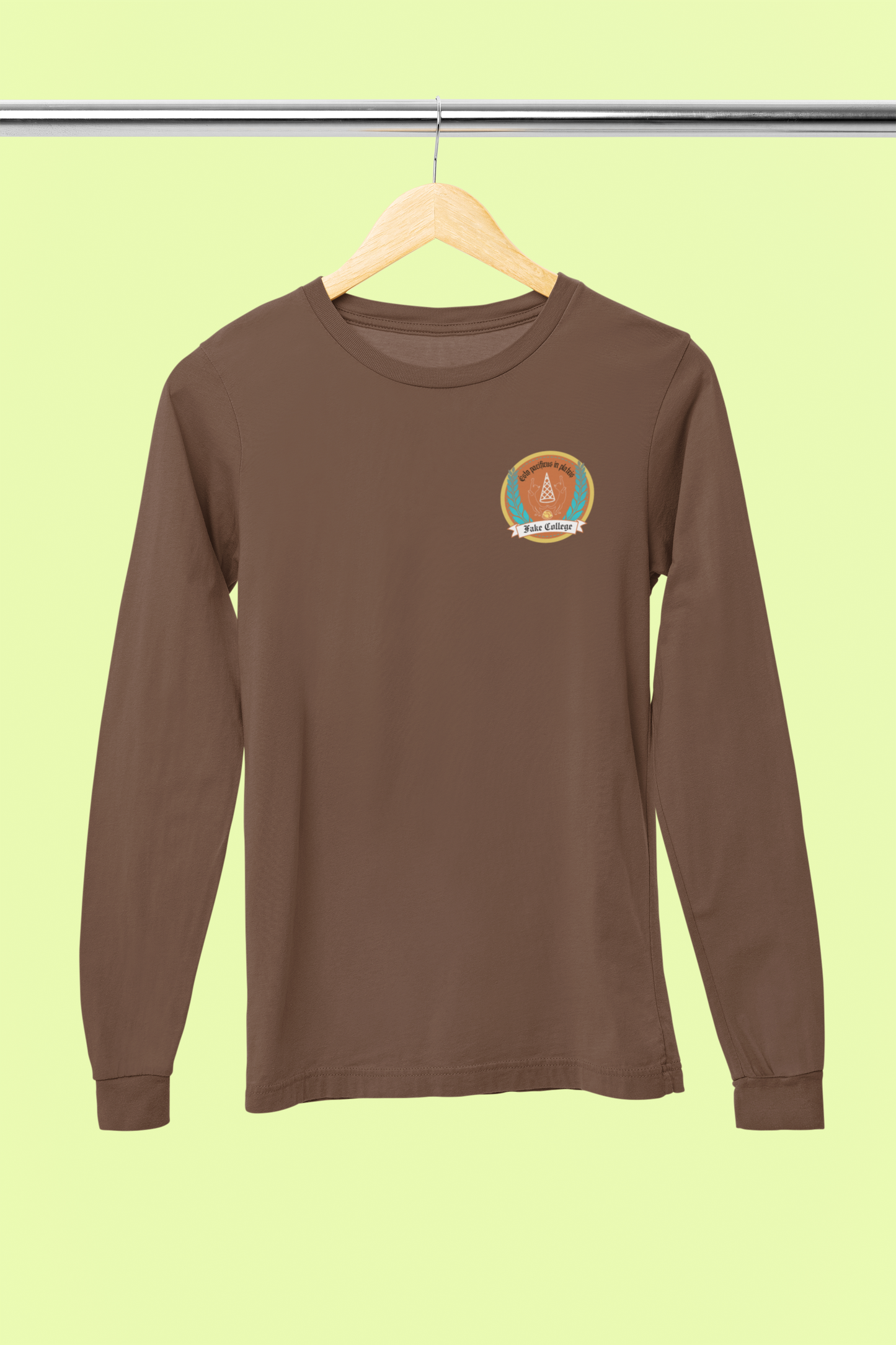 Fake College Chest Crest Long Sleeve