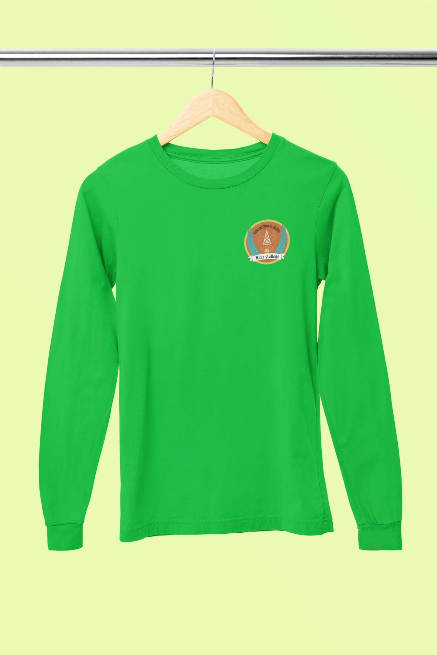 Fake College Chest Crest Long Sleeve