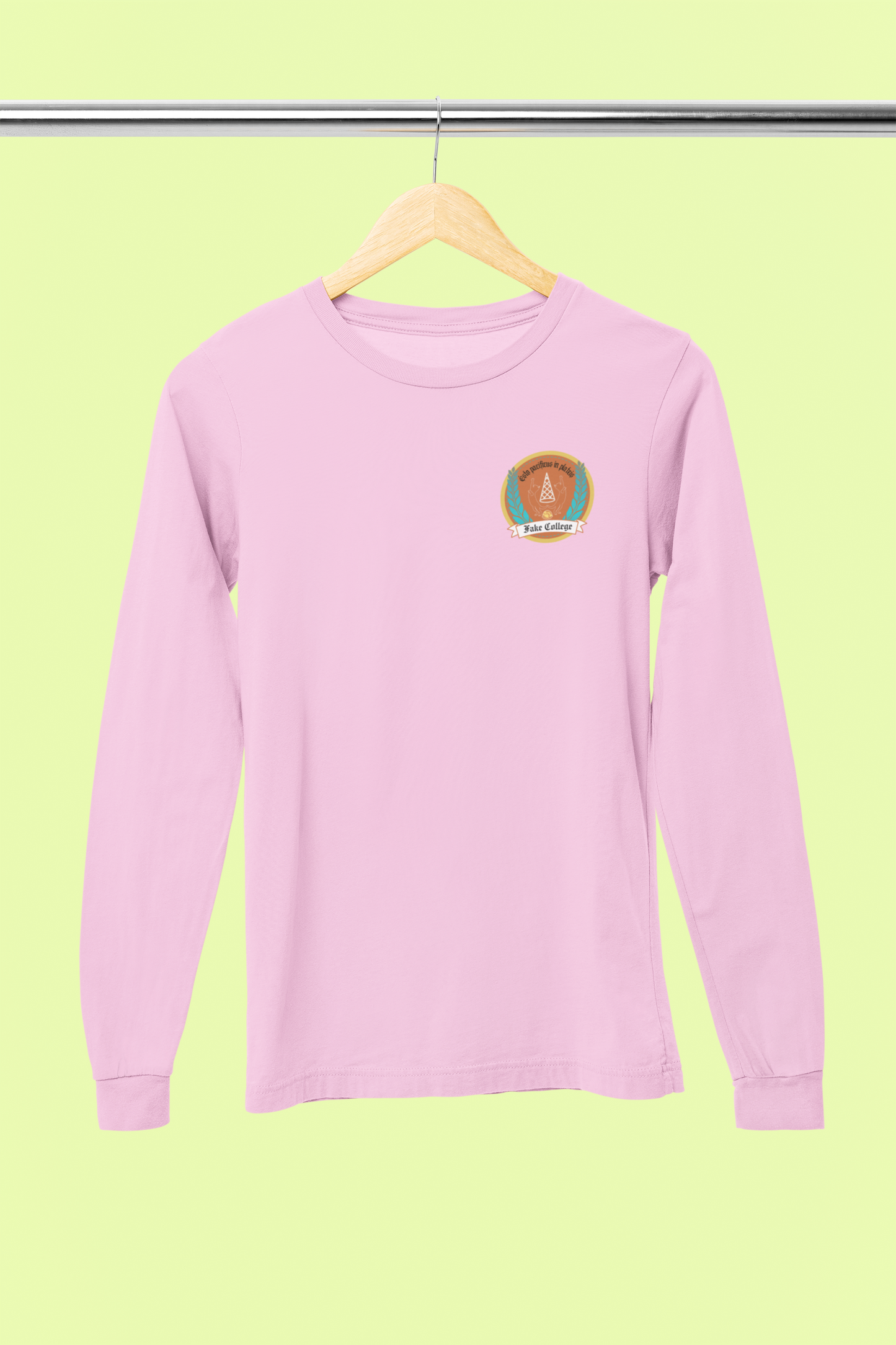 Fake College Chest Crest Long Sleeve
