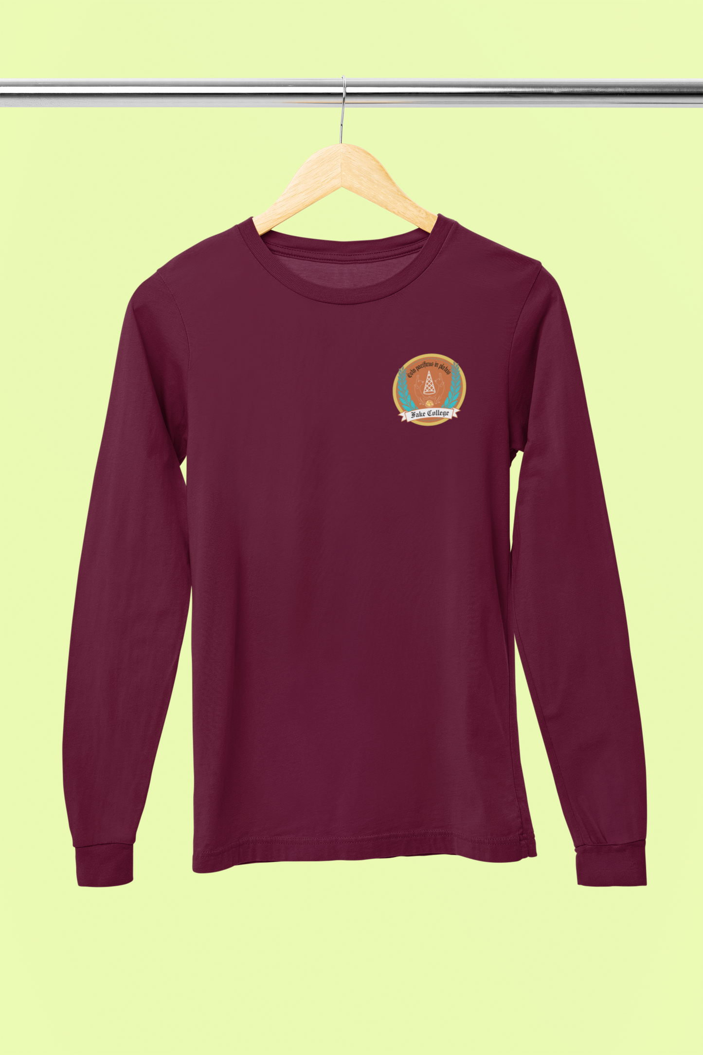 Fake College Chest Crest Long Sleeve