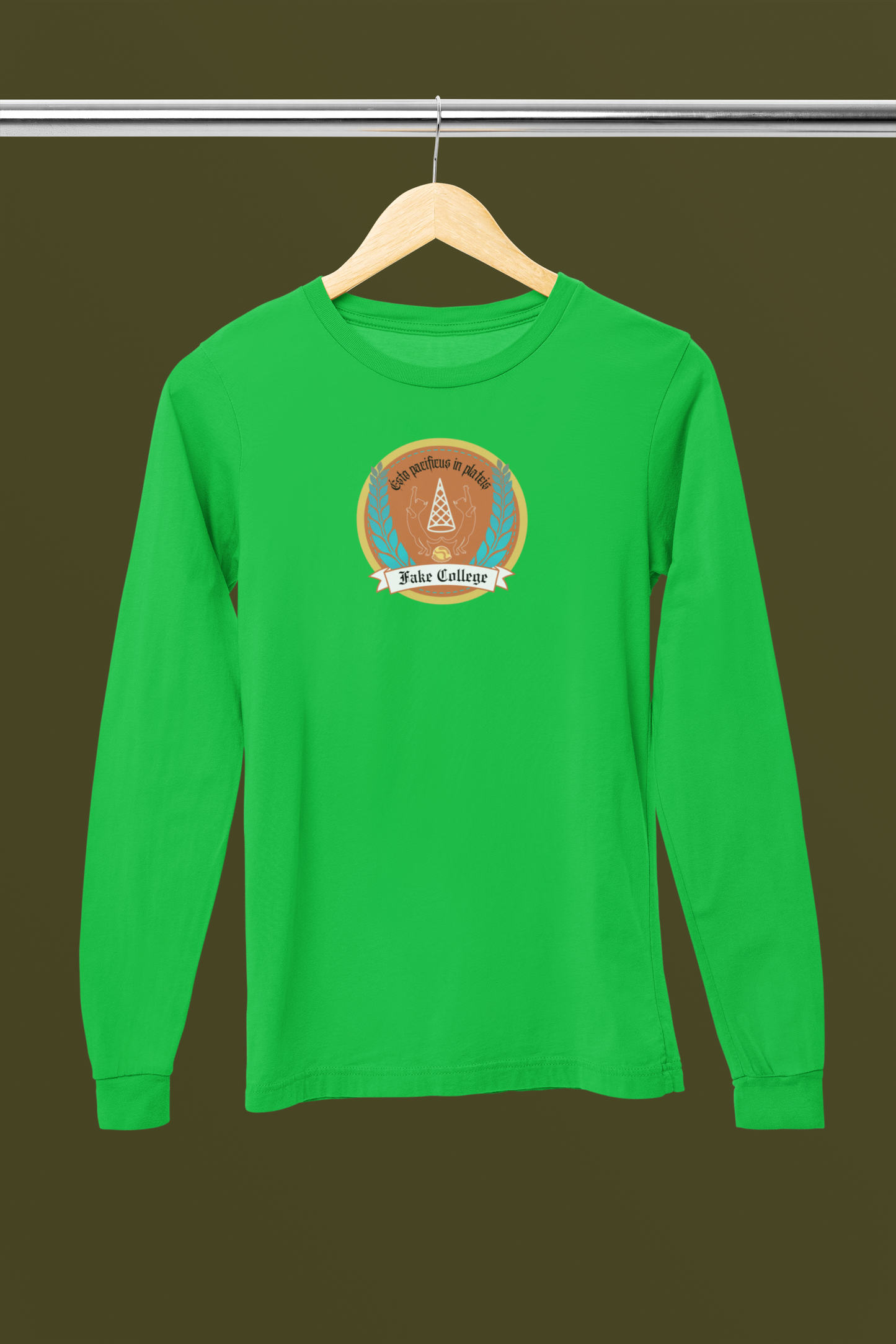 Fake College Crest Long Sleeve
