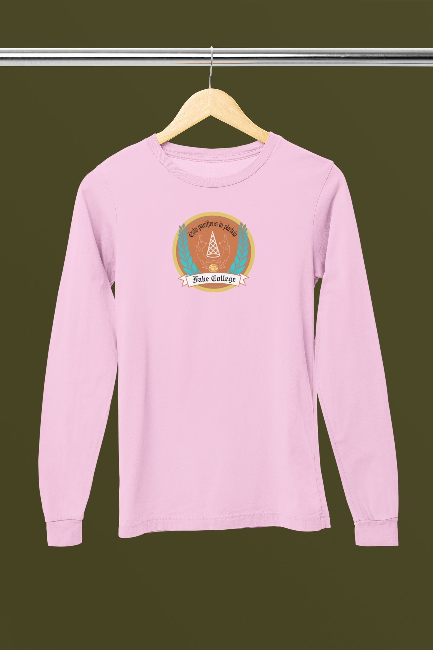 Fake College Crest Long Sleeve