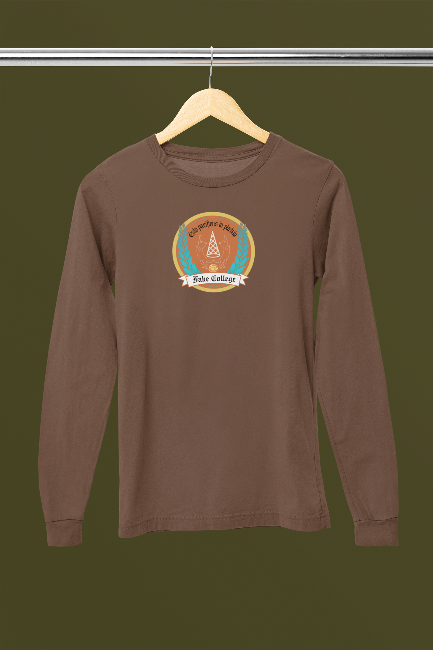 Fake College Crest Long Sleeve