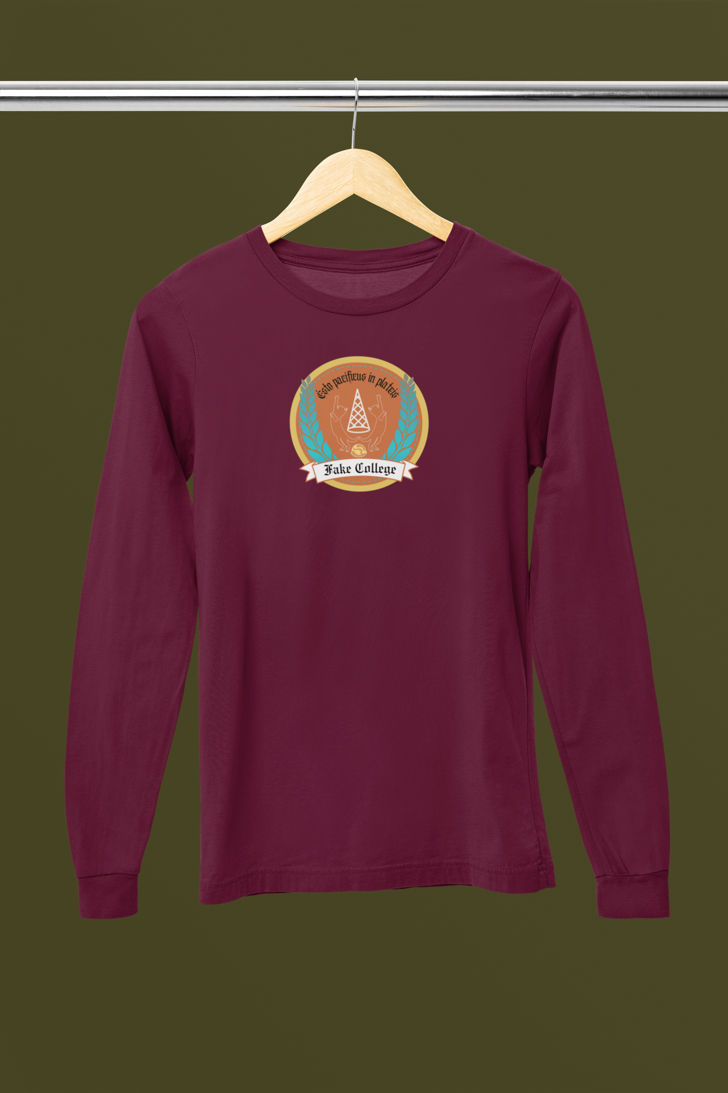 Fake College Crest Long Sleeve