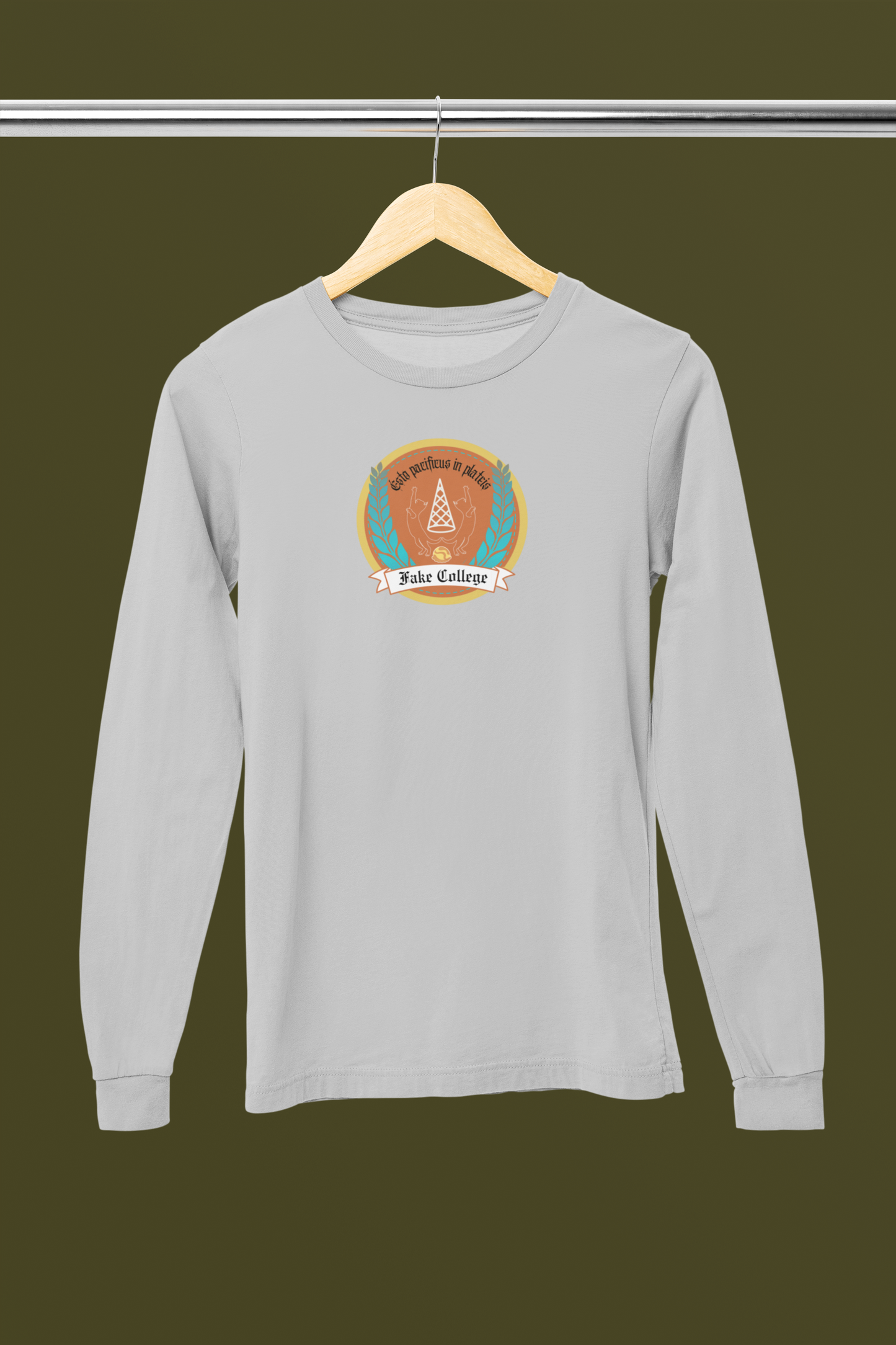 Fake College Crest Long Sleeve