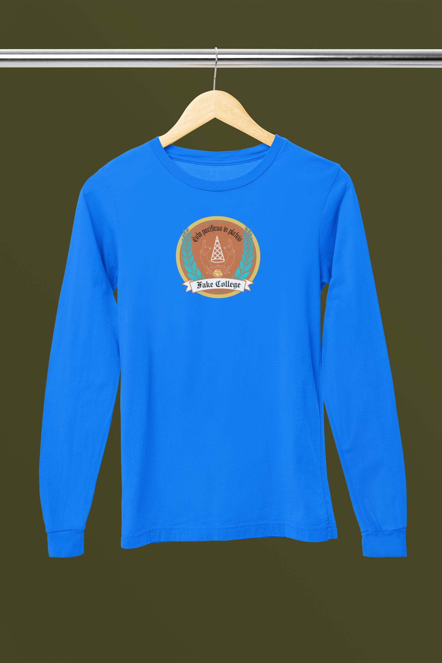 Fake College Crest Long Sleeve