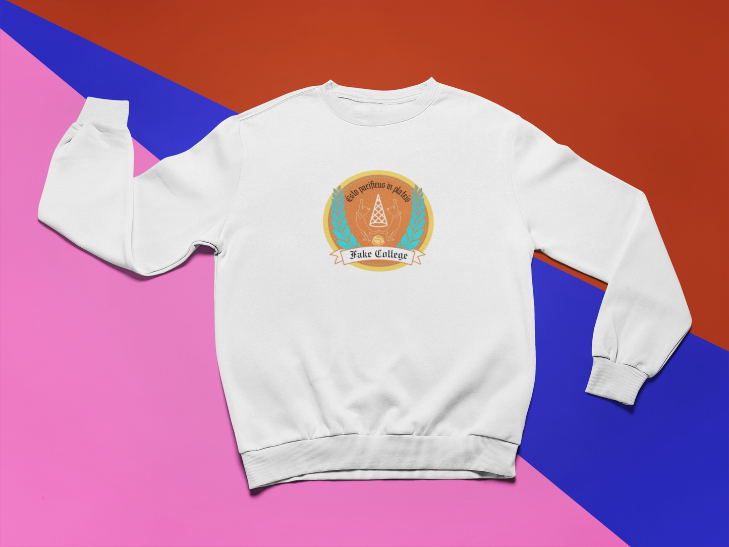 Fake College Crest Crewneck