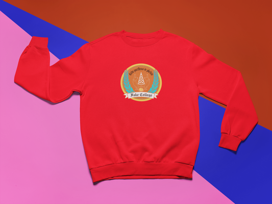 Fake College Crest Crewneck