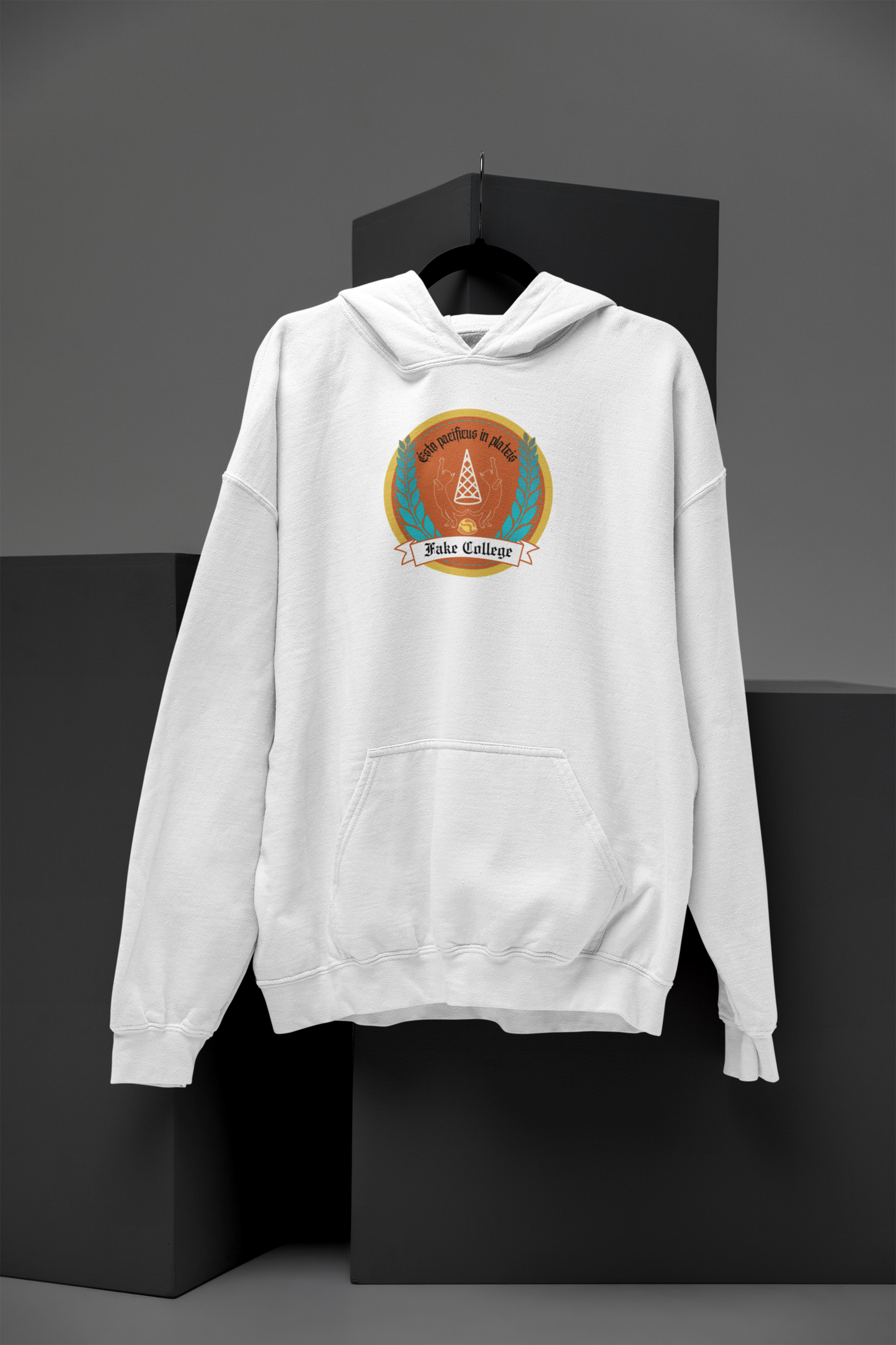 Fake College Crest Hoodie
