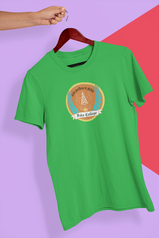 Fake College Crest Tee