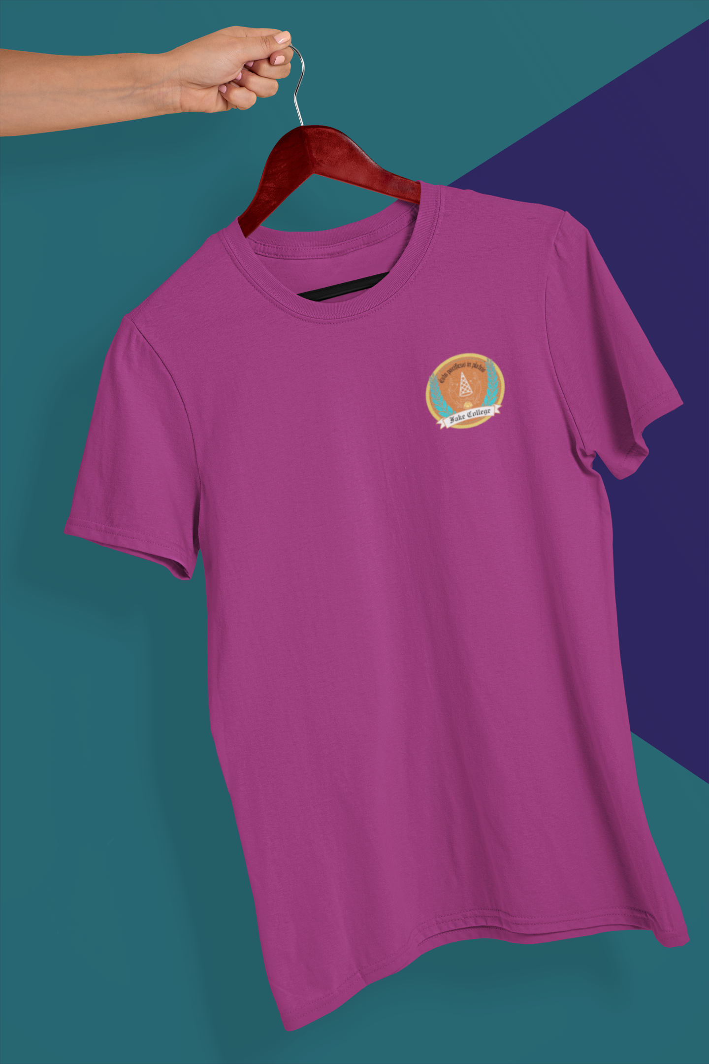 Fake College Chest Crest Tee