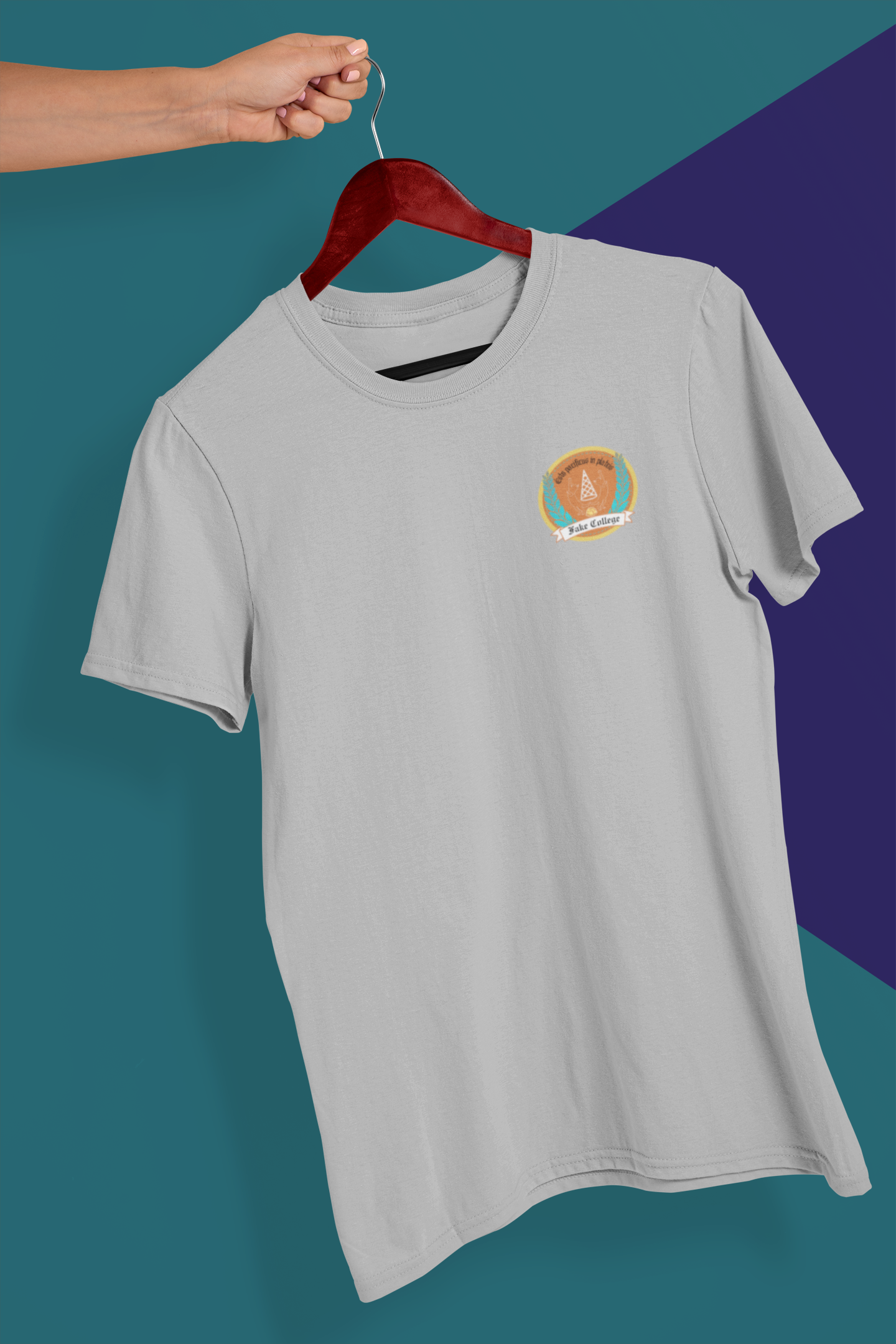 Fake College Chest Crest Tee