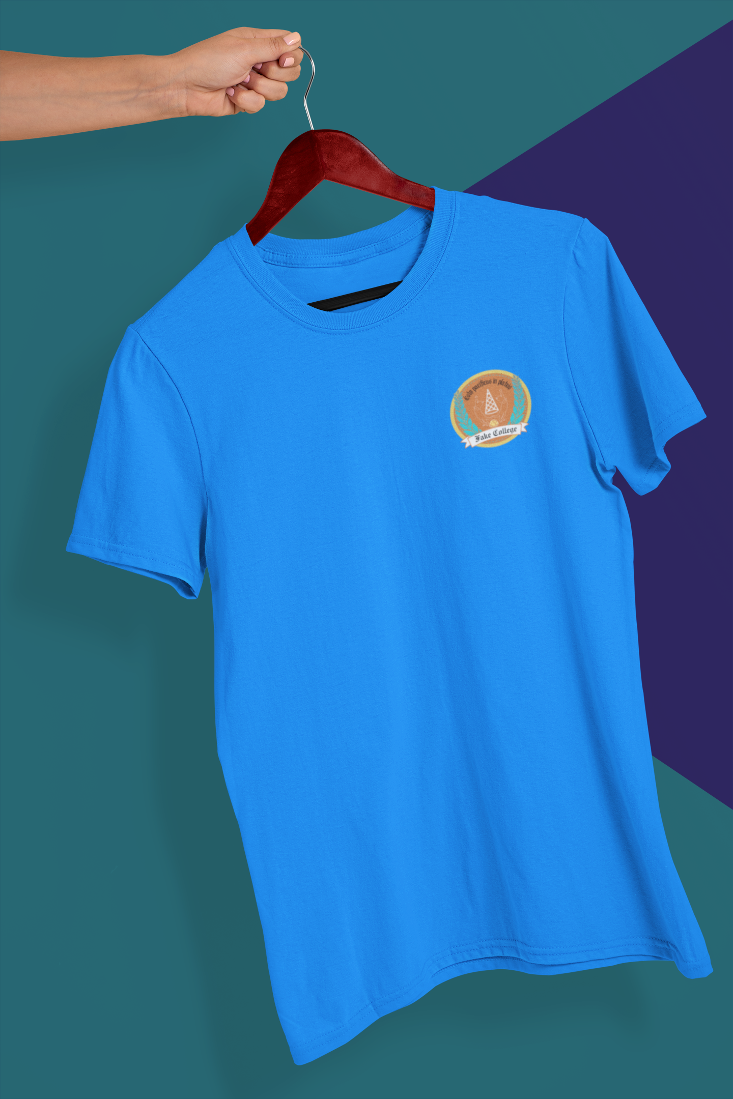 Fake College Chest Crest Tee