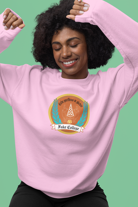 Fake College Crest Crewneck
