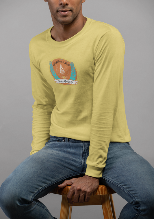 Fake College Crest Long Sleeve
