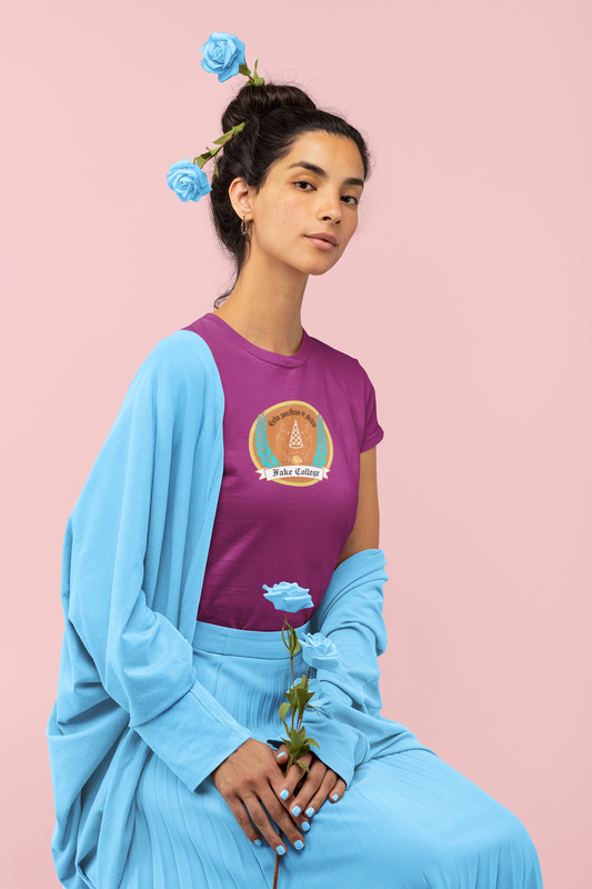 Fake College Crest Tee